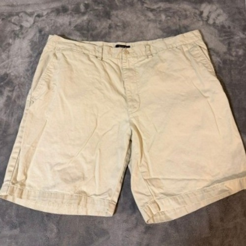 Polo Ralph Lauren Shorts Mens 40 Khaki Chino Flat Front Cotton Twill Classic
